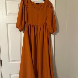 Nursing Queen Terracotta Midi Dress
